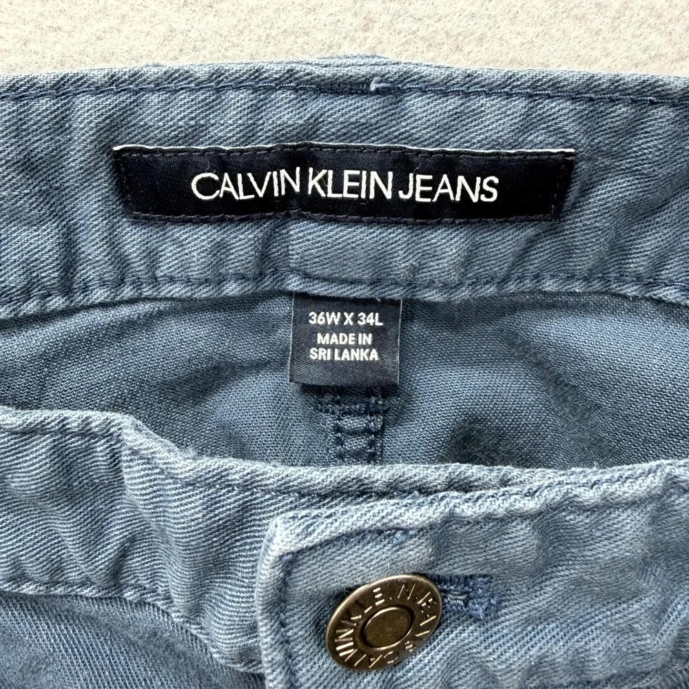 Calvin Klein Jeans Chino Mens 36x34 Blue Stretch All Day Street Comfort Straight